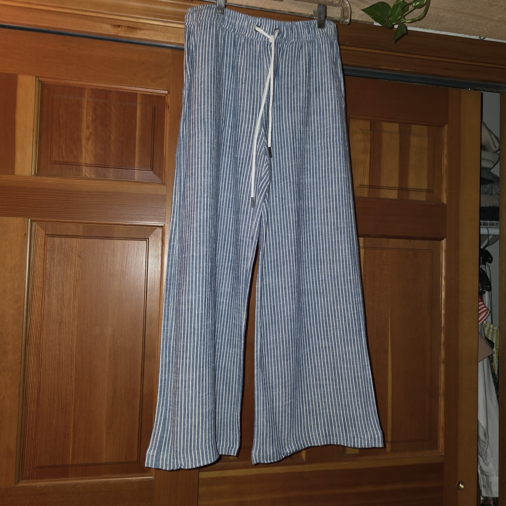 Becool Striped Wide Leg Pants Size Small - Picture 2 of 13